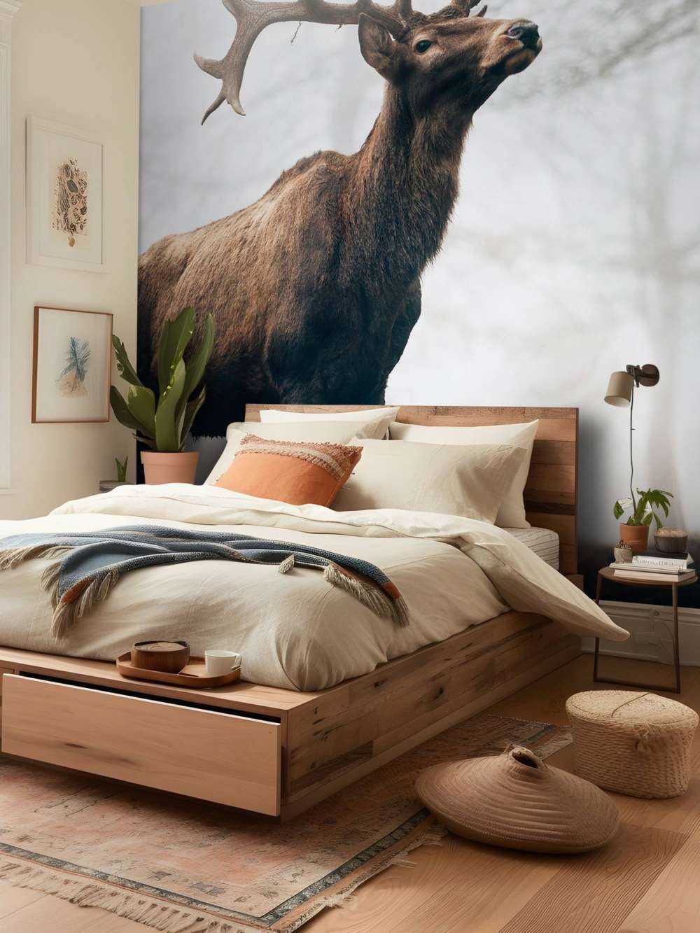 Des rennes dans le brouillard