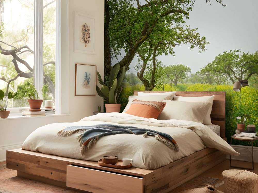 Promenade au millieu de fleurs jaunes