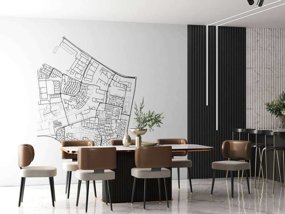 Carte de Dronten, blanc