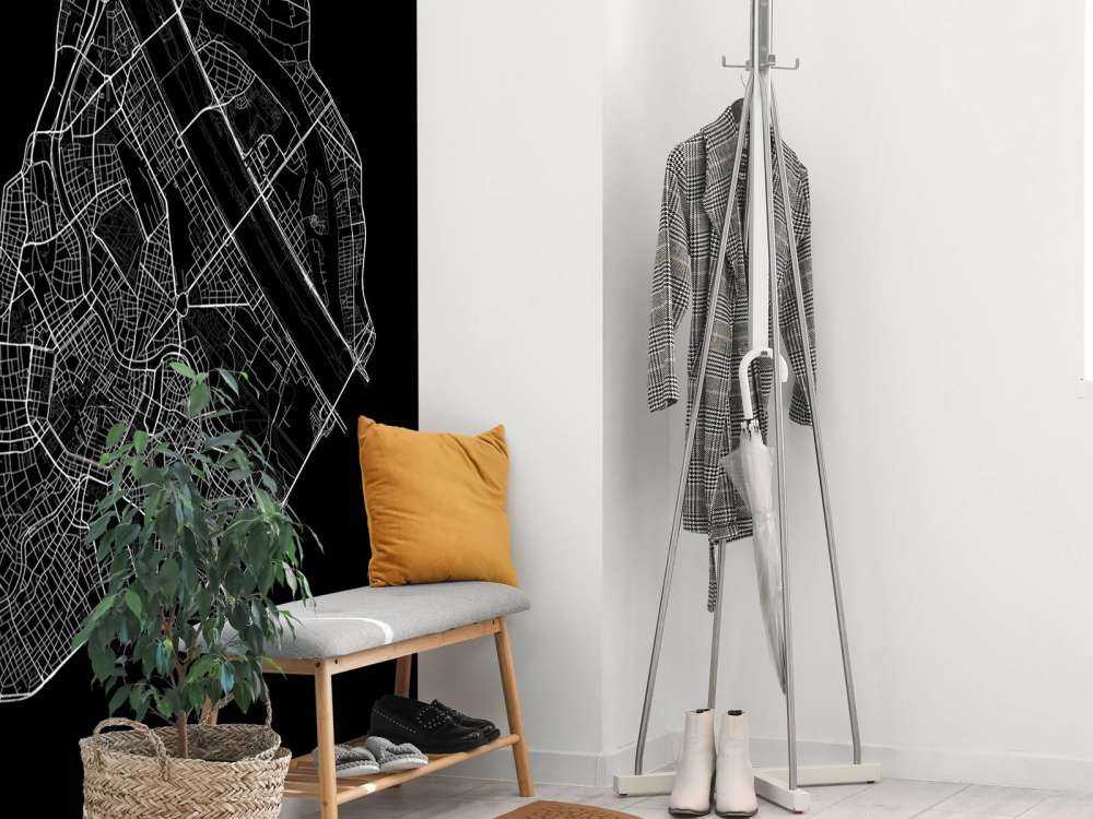 Plan du centre-ville de Vienne, noir