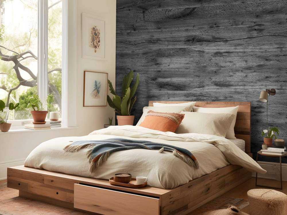 Planches de bois gris