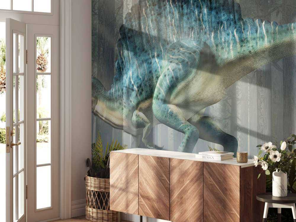 Spinosaur dans une forêt