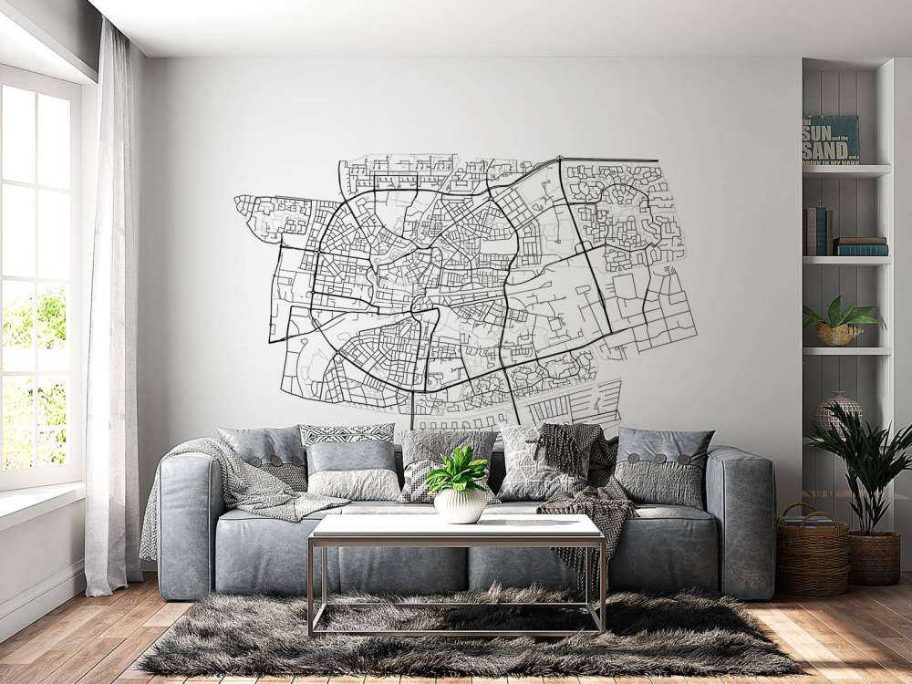 Carte de Leeuwarden, blanc