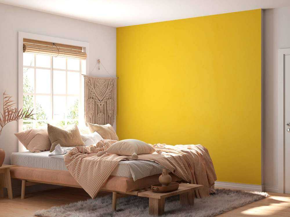 Béton jaune mourtarde