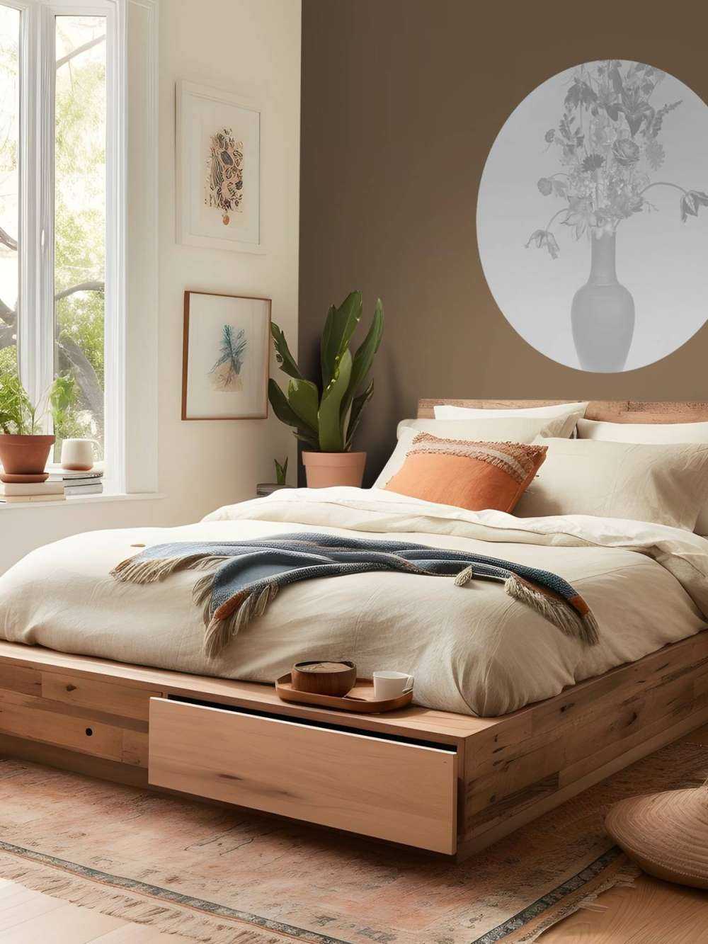 Généreux bouquet de fleurs noir et blanc