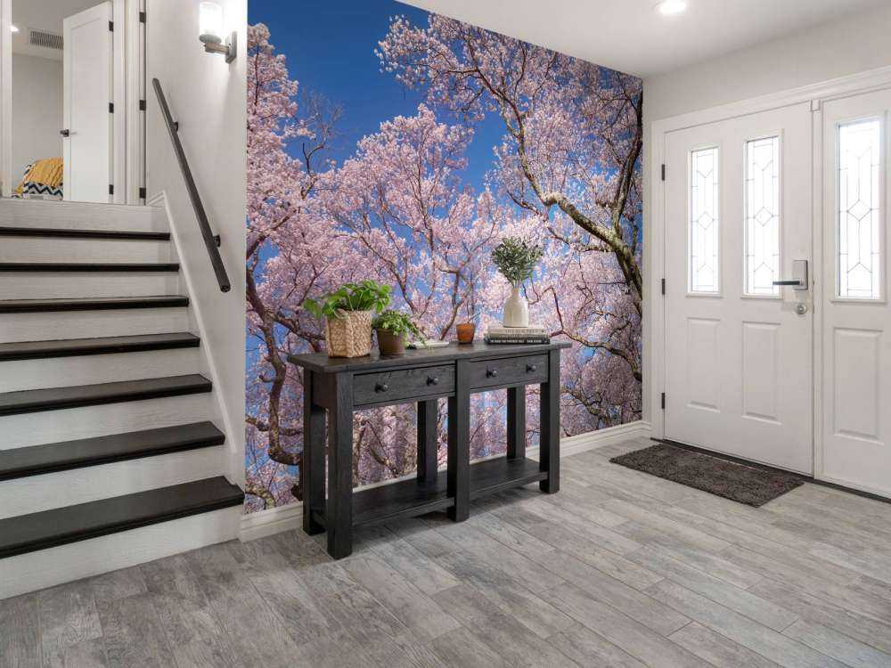 Fleurs avec un ciel bleu