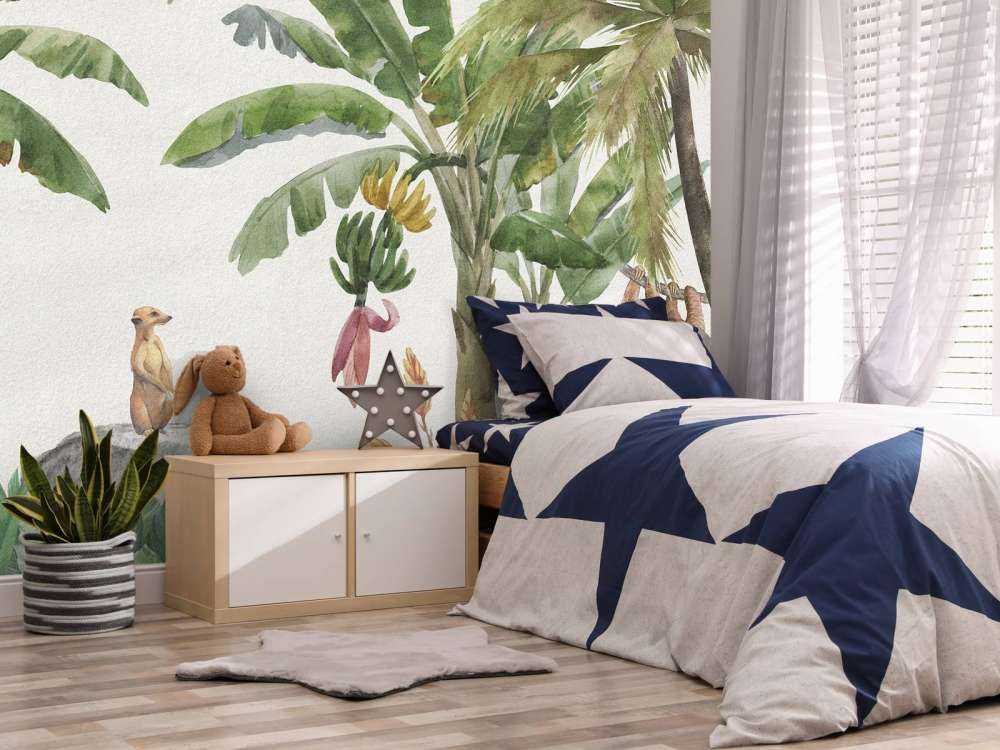 Jungle avec des animaux colorés