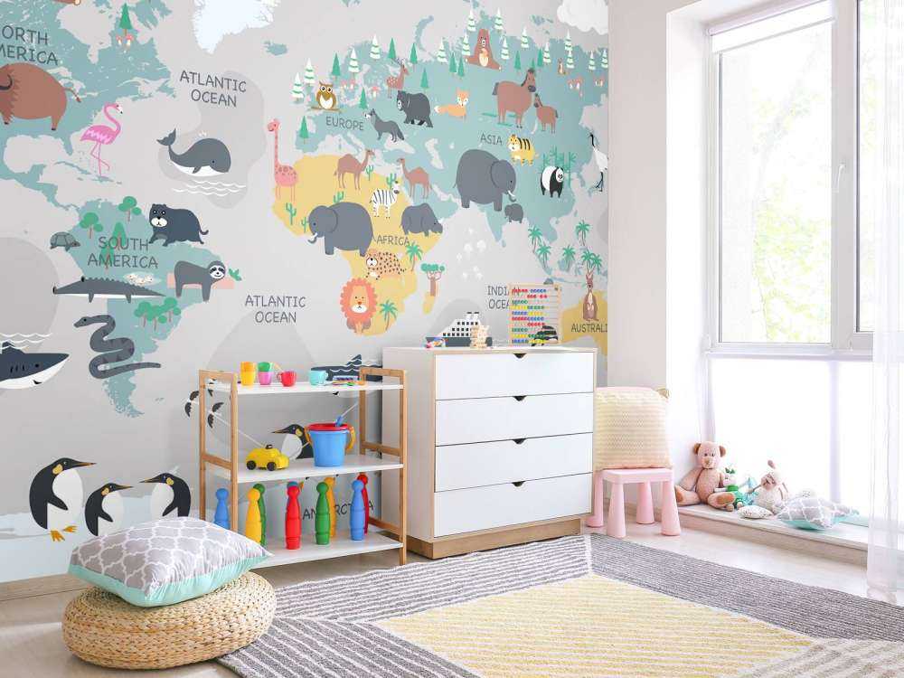 Carte du monde des animaux