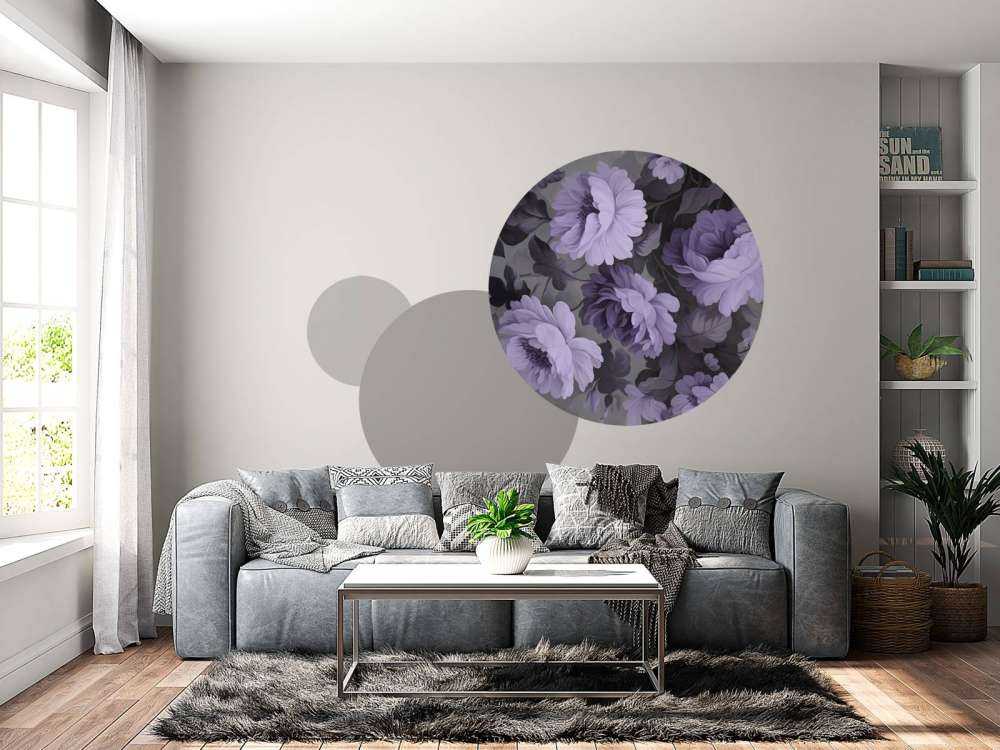 Nostalgic floral garden cottagecore purple