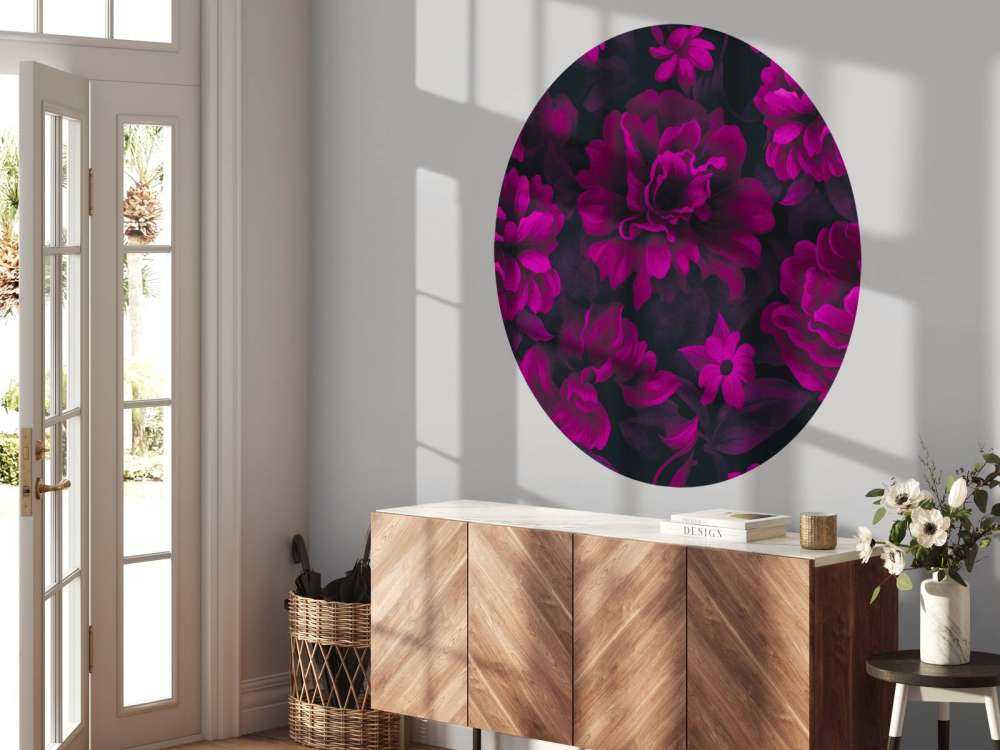 fleurs en velours rose, floral de luxe, opulenz