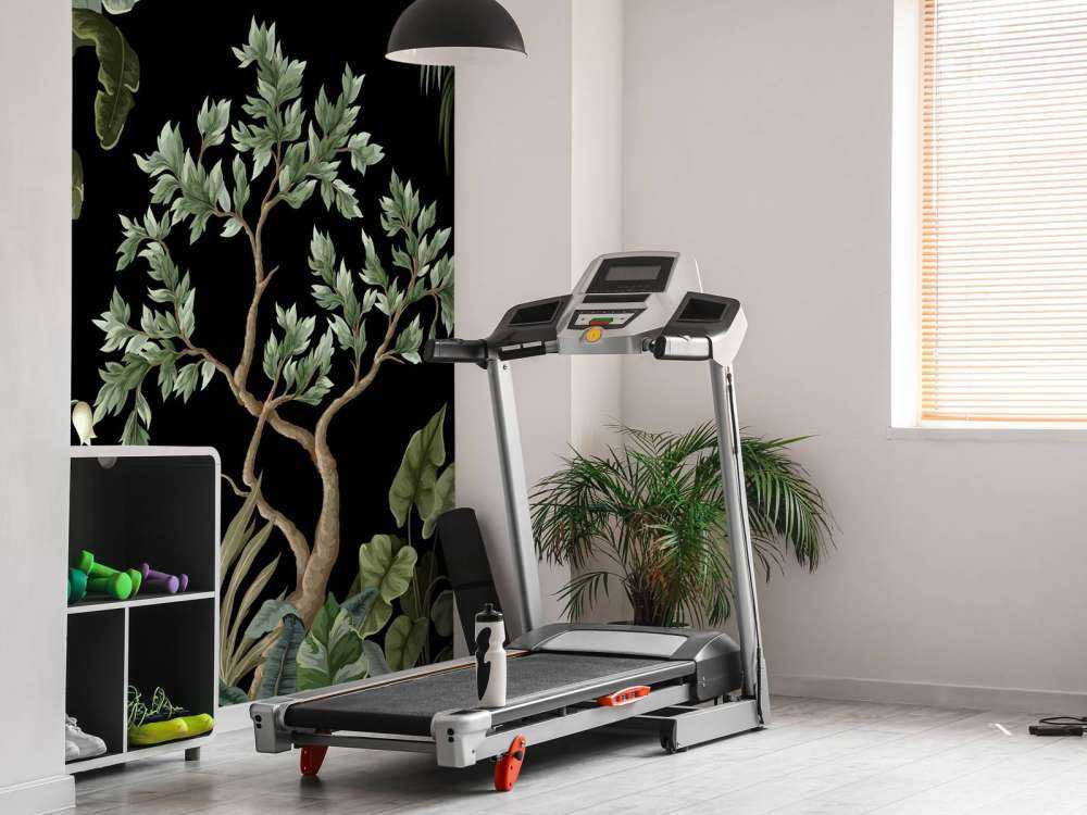 Arbres sur fond sombre