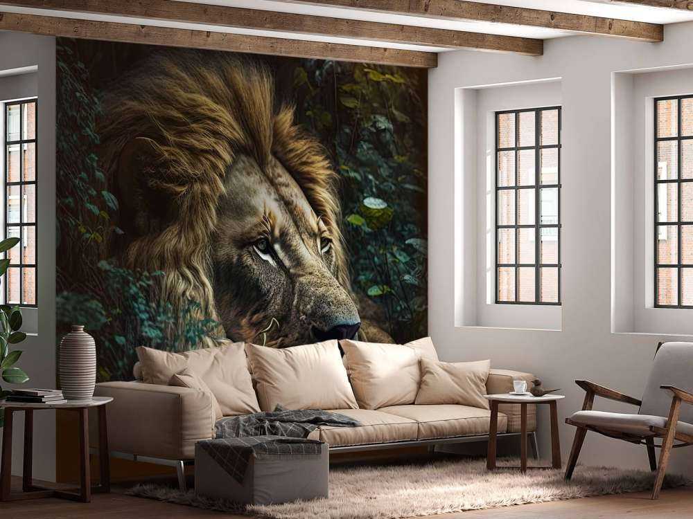 Le roi lion dans la jungle