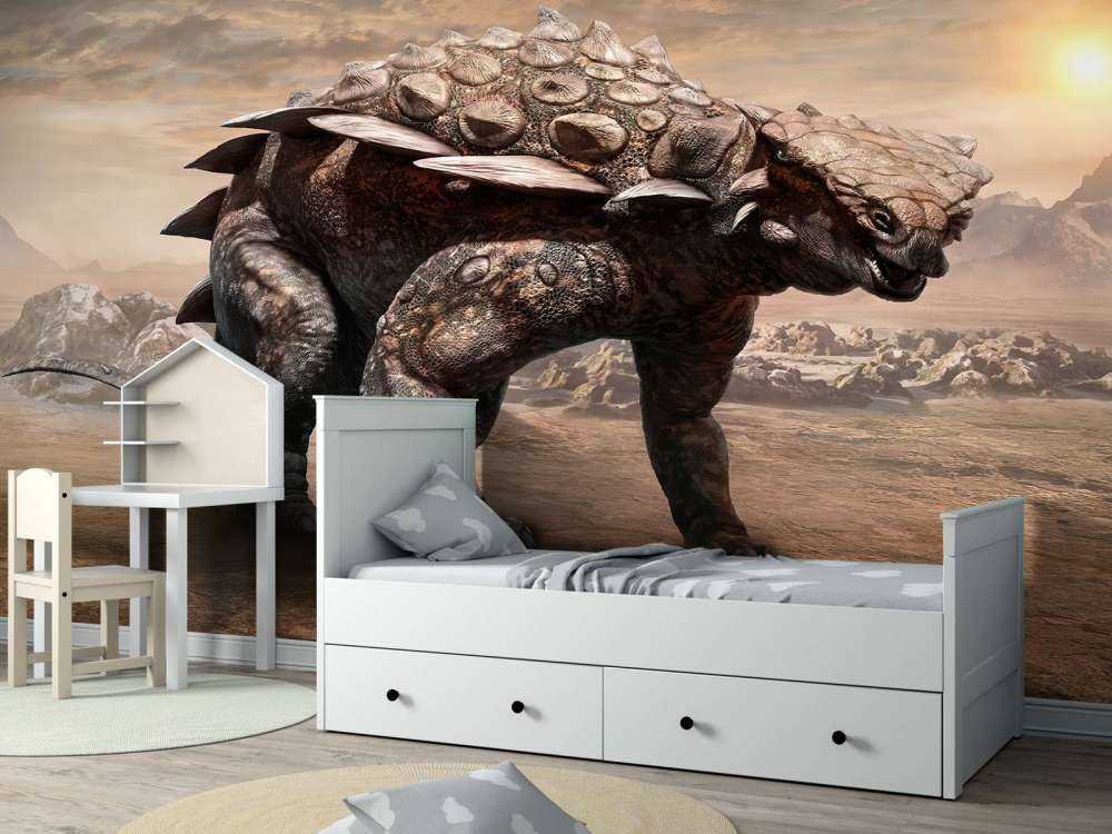 Dinosaure dans une zone déserte