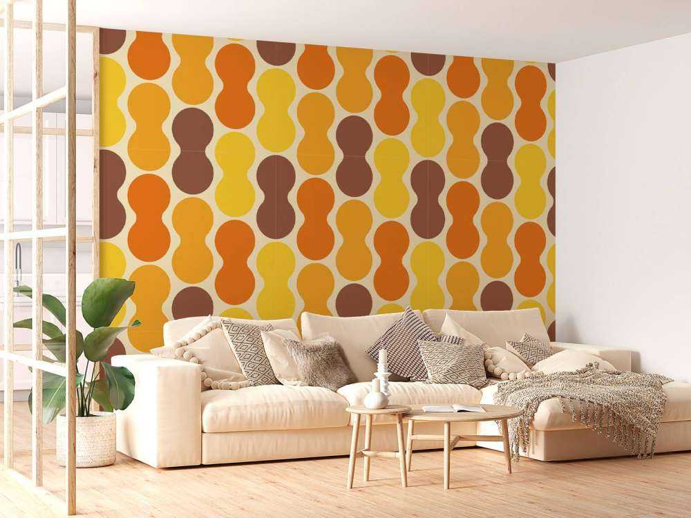 Motif de fleur rétro