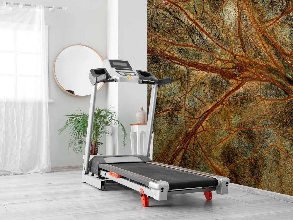 Marbre vert avec des veines colorées