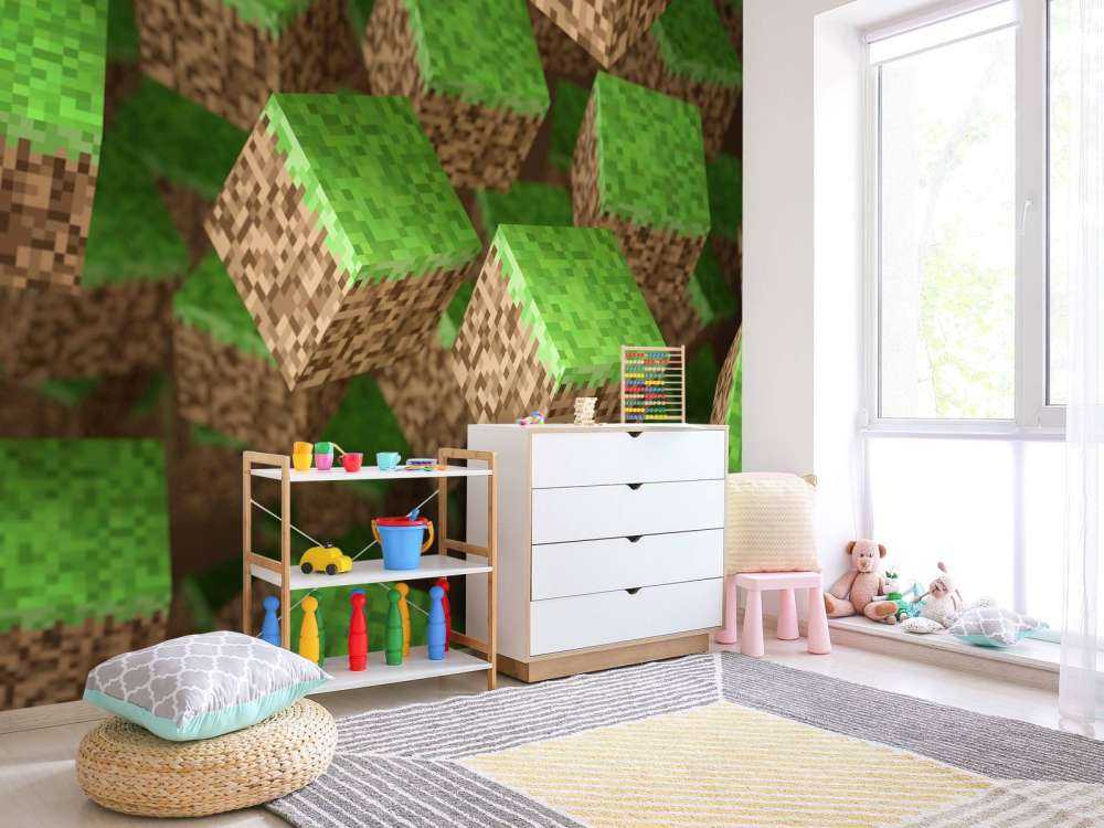 Blocs d'herbe 3D Minecraft