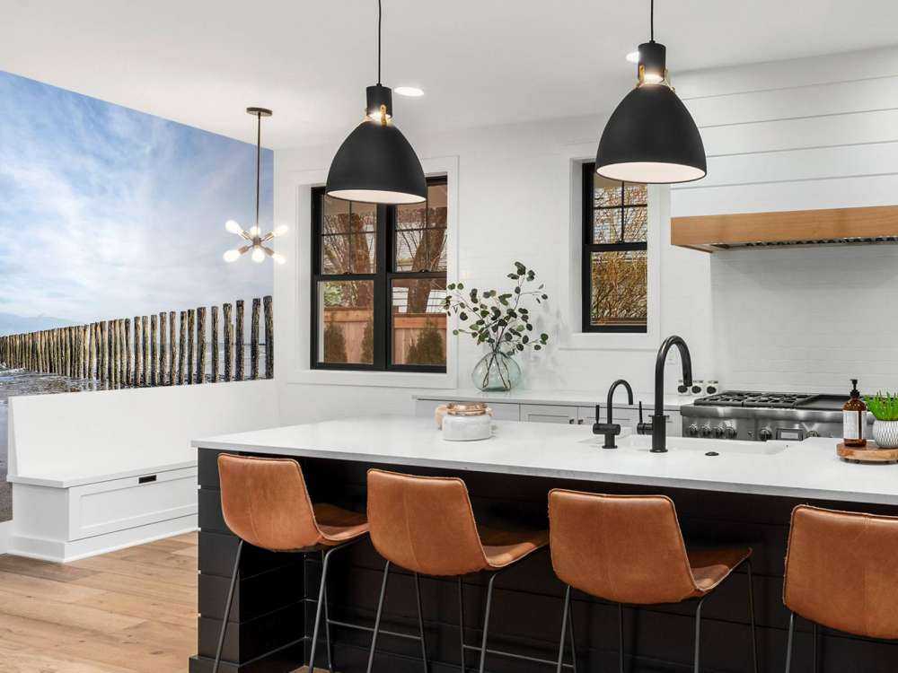 Brise-lames en bois sur la côte près de Cadzand-bad - NL