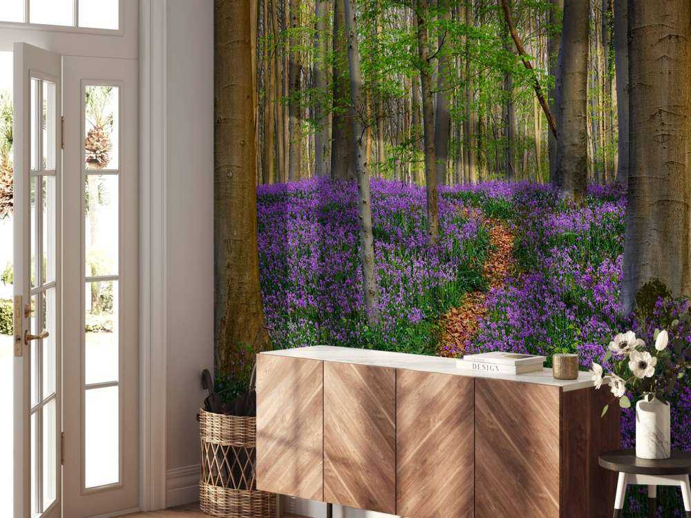 Joli chemin à travers la forêt