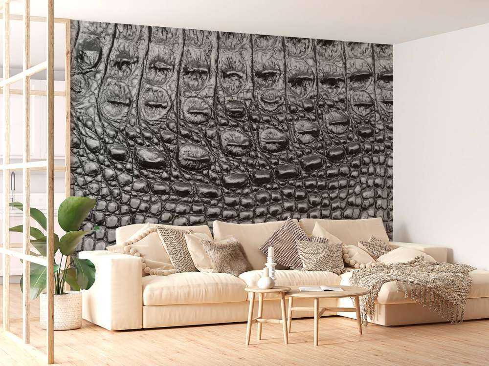 Peau de crocodile noir