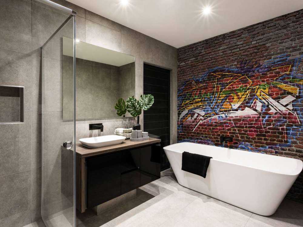 Graffiti sur un mur de briques