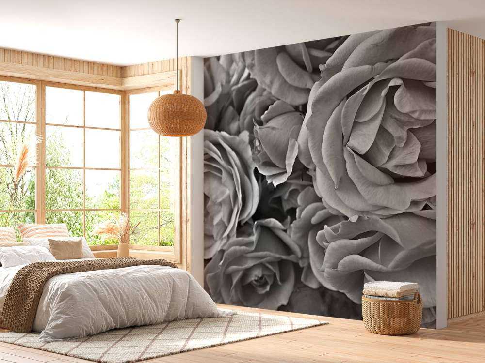 Les roses en noir et blanc