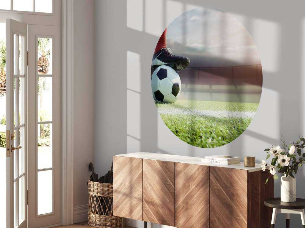 Stade avec un joueur de football