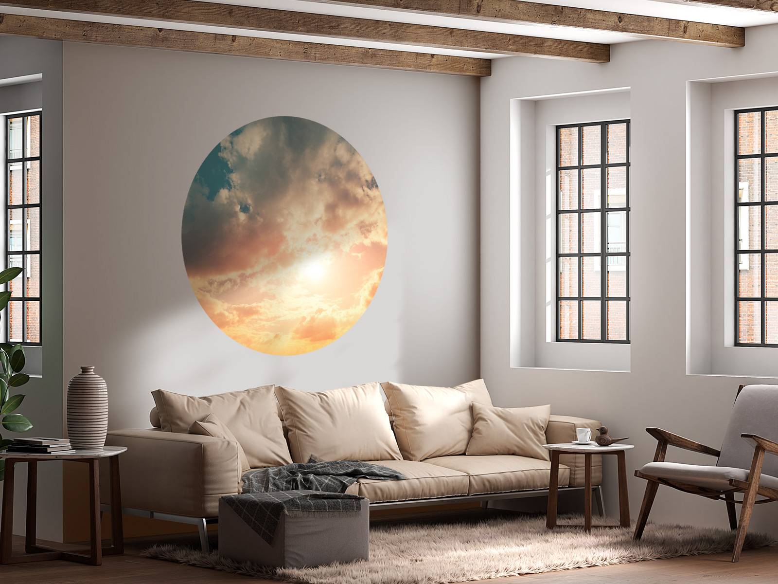 PoetryHome Papier peint autocollant bleu ciel nuages pour chambre d'enfant, décoration murale de chambre à coucher, 45 x 290 cm