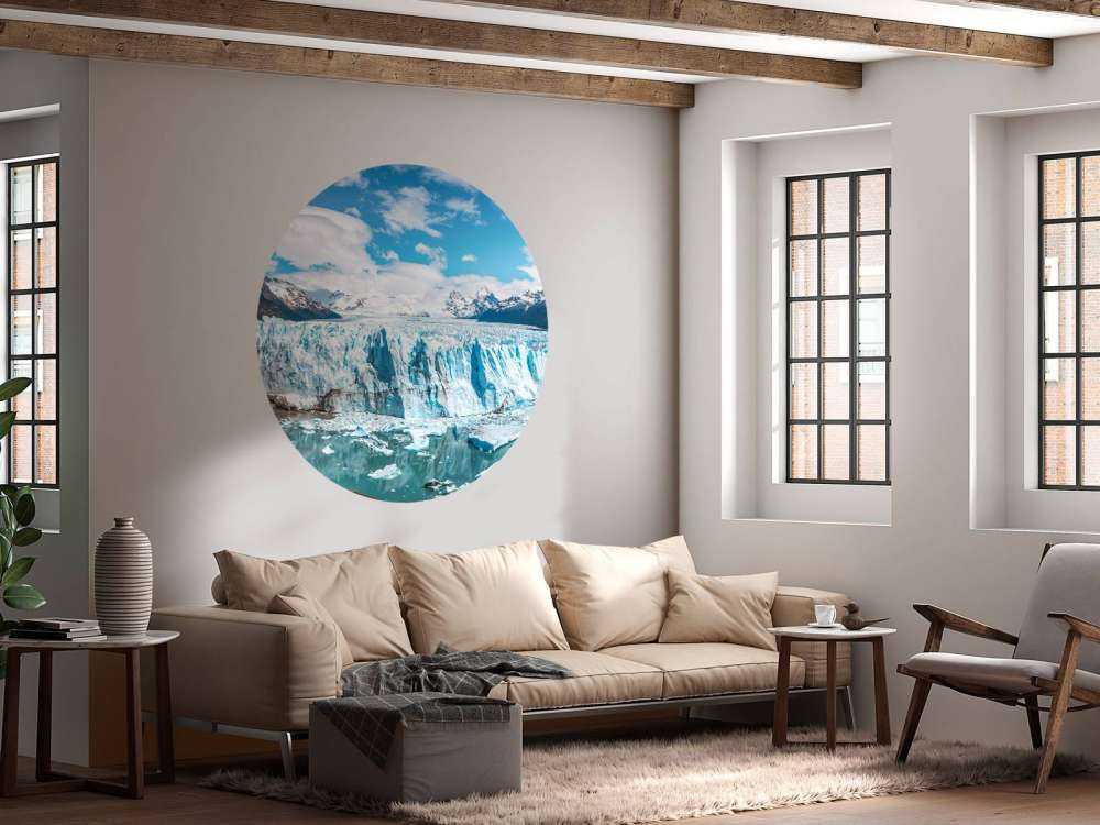Mur de glace au lac de glacier turquoise