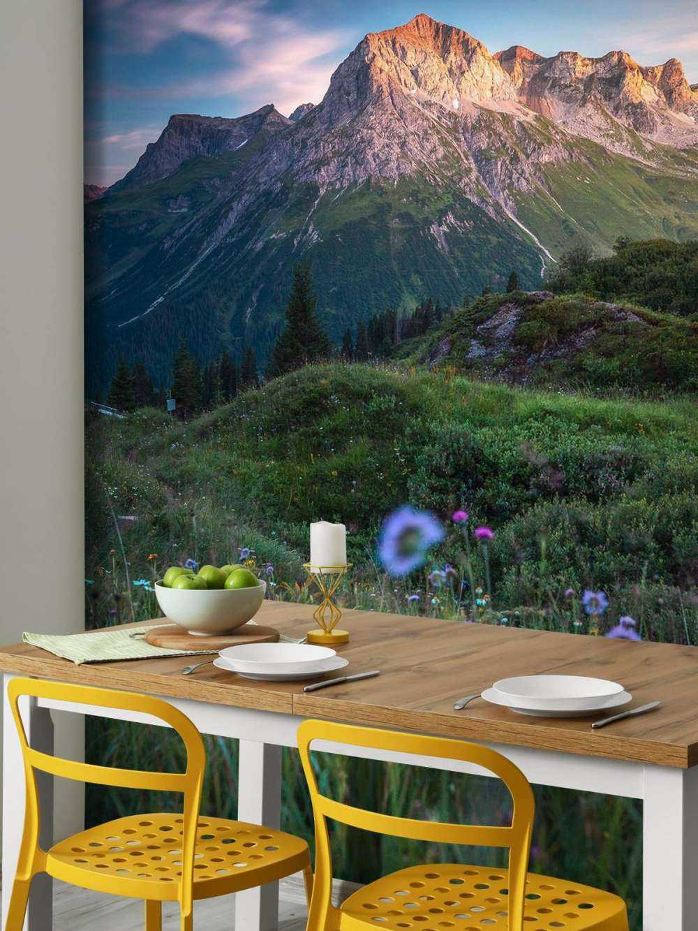 Lumière du soir sur la vallée des fleurs