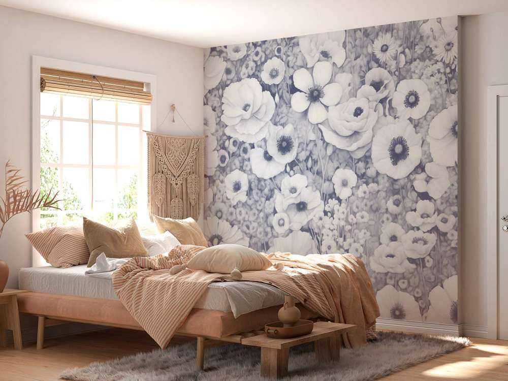 Poppy Tale Monochrome Bleu