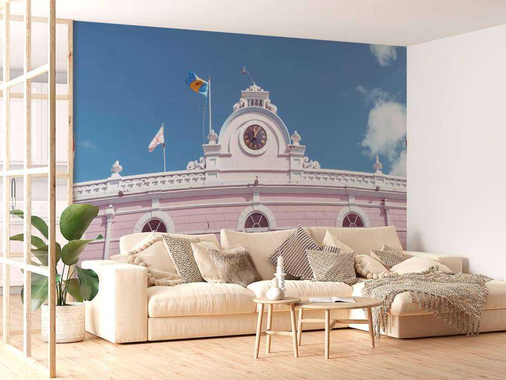 Bâtiment à colonnades à la Barbade.