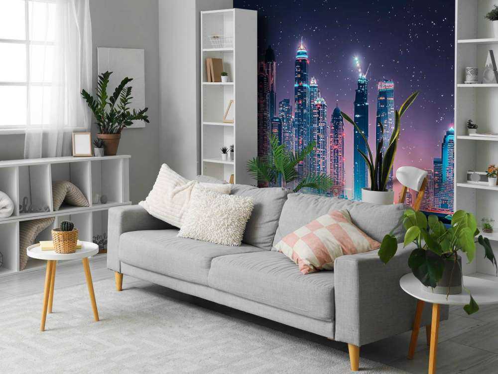 Lumière nocturne au-dessus de la ligne d'horizon