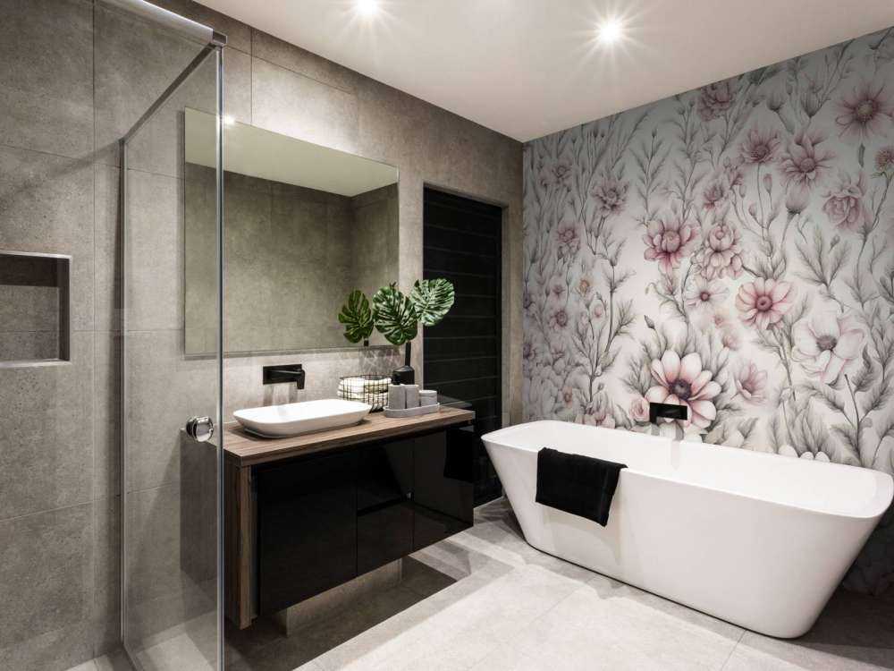 Mur floral romantique - rose