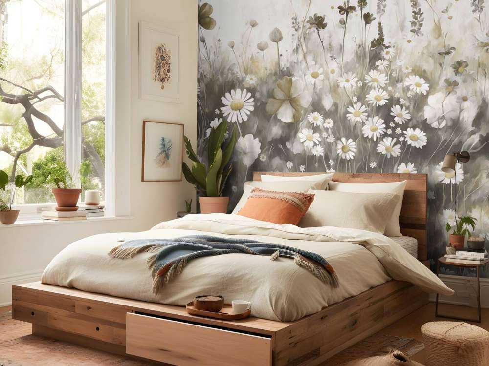 Végétation luxuriante de l'été taupe chaud