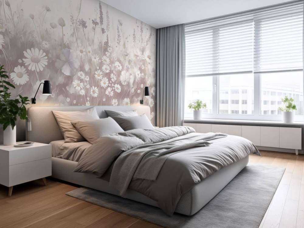 Végétation luxuriante d'été rose pâle