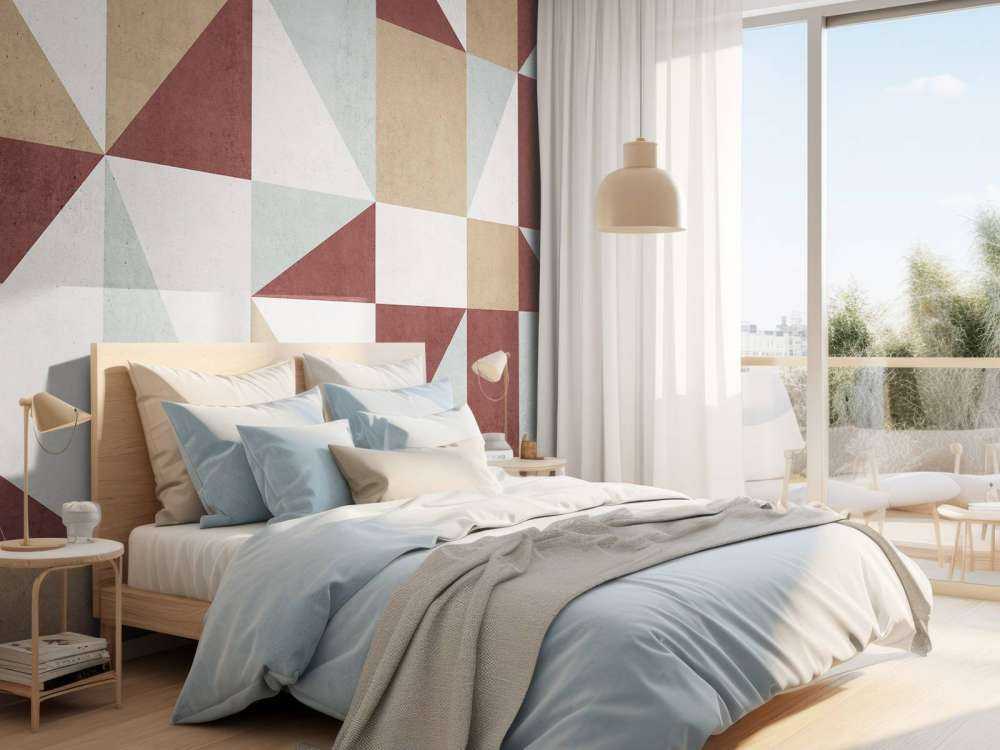 Surfaces géométriques en couleurs rétro