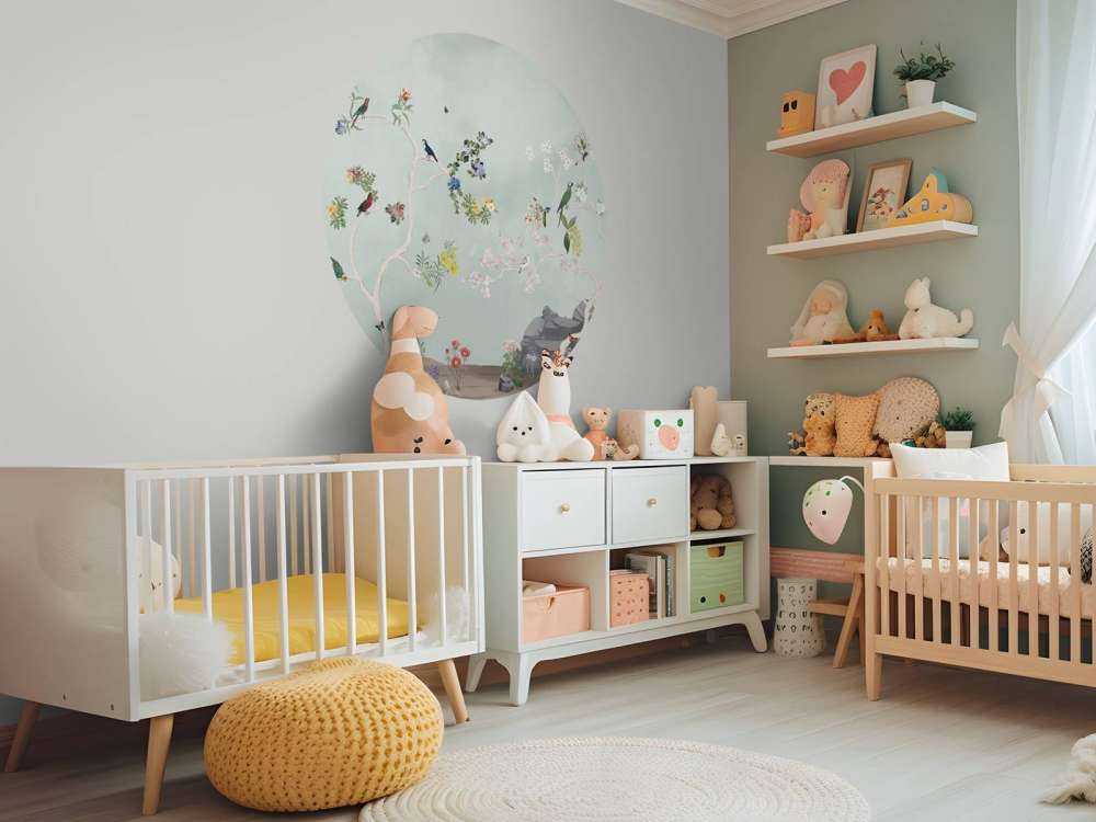 Birds in Garden Panorama 5