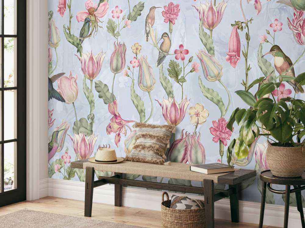 Symphonie des Colibris de Printemps - Sérénade Bleu Pastel