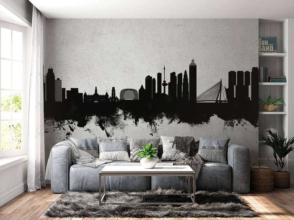 Aquarelle skyline, Rotterdam