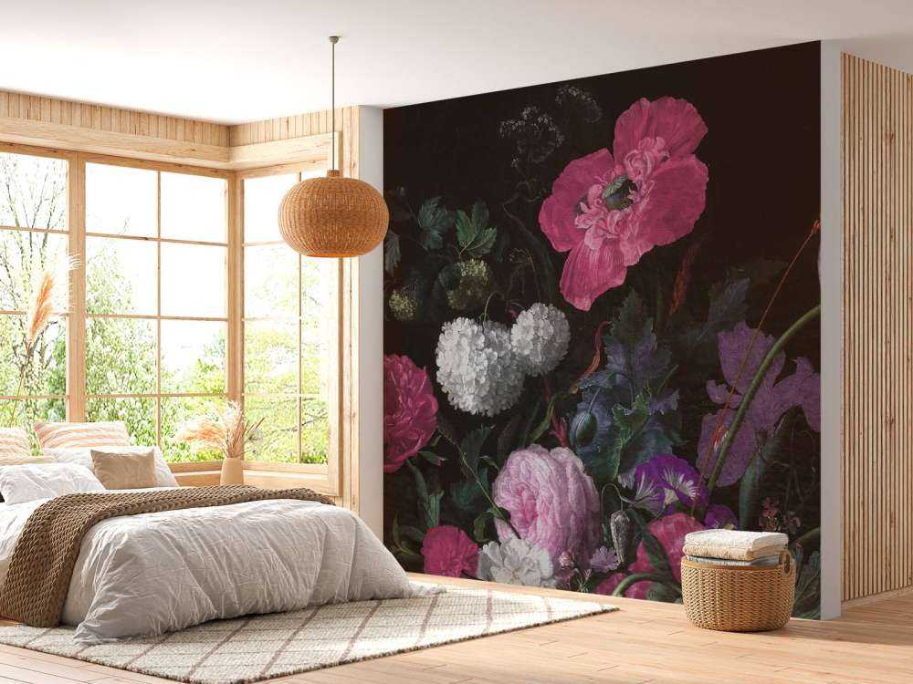 Nature morte aux fleurs baroques - rose lunatique