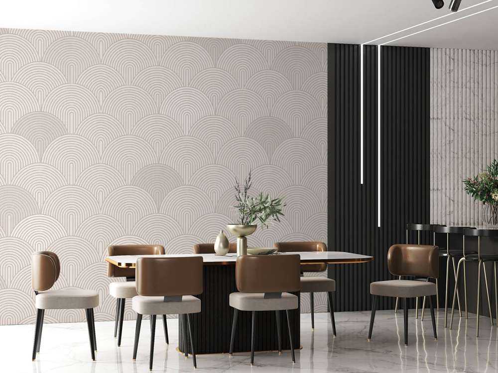 Arches et courbes Boho - beige neutre