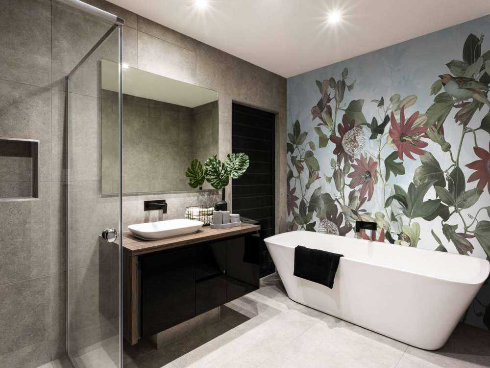 Sept oiseaux dans un feuillage enchanté - Bleu doux