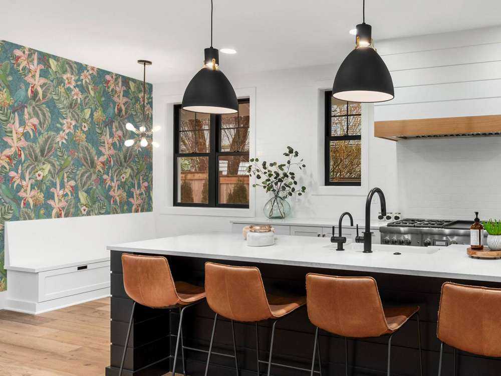 Oiseaux & perroquets de la jungle tropicale - turquoise