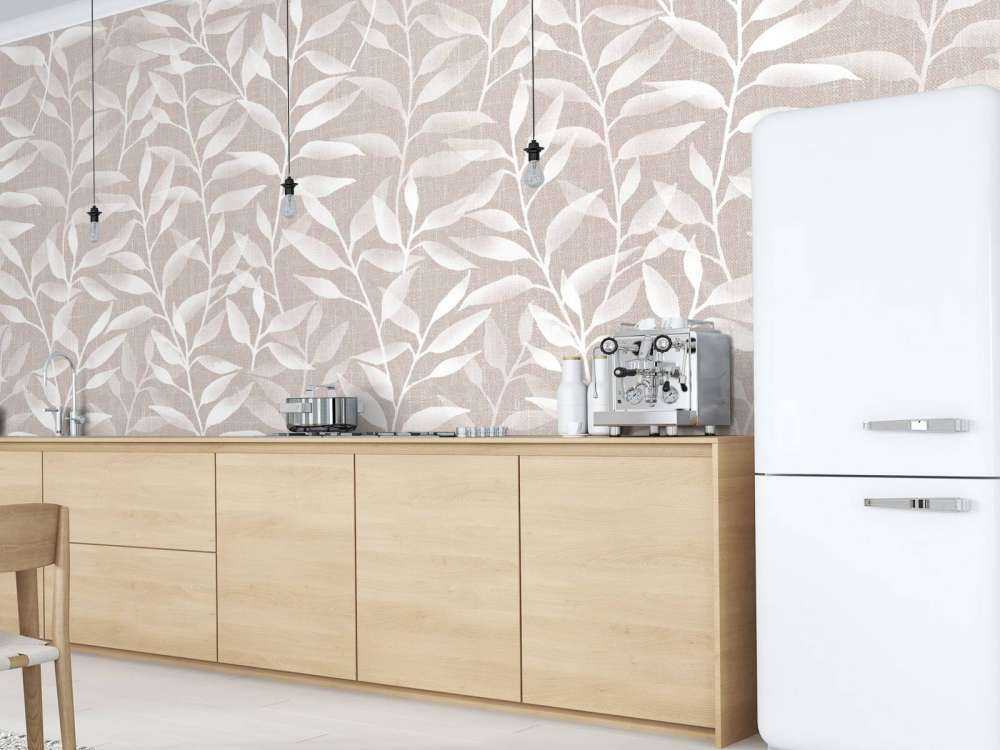 Feuilles grimpantes du Japandi - beige