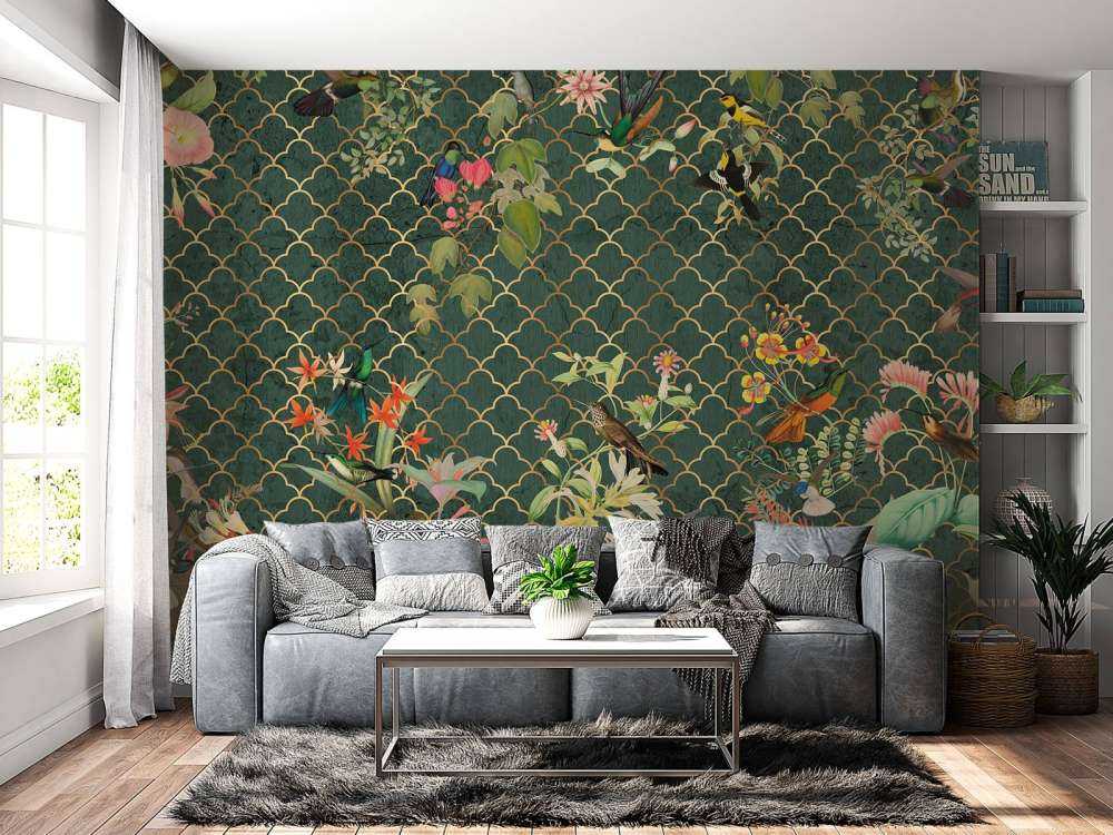 Élégance de la jungle avec de l'or