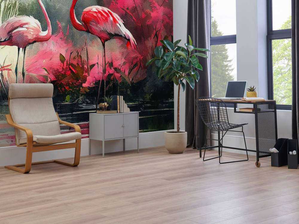 Esquisse de Flamant Carmin