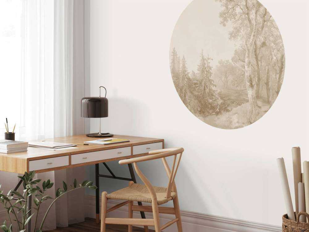 Paysage forestier beige #1