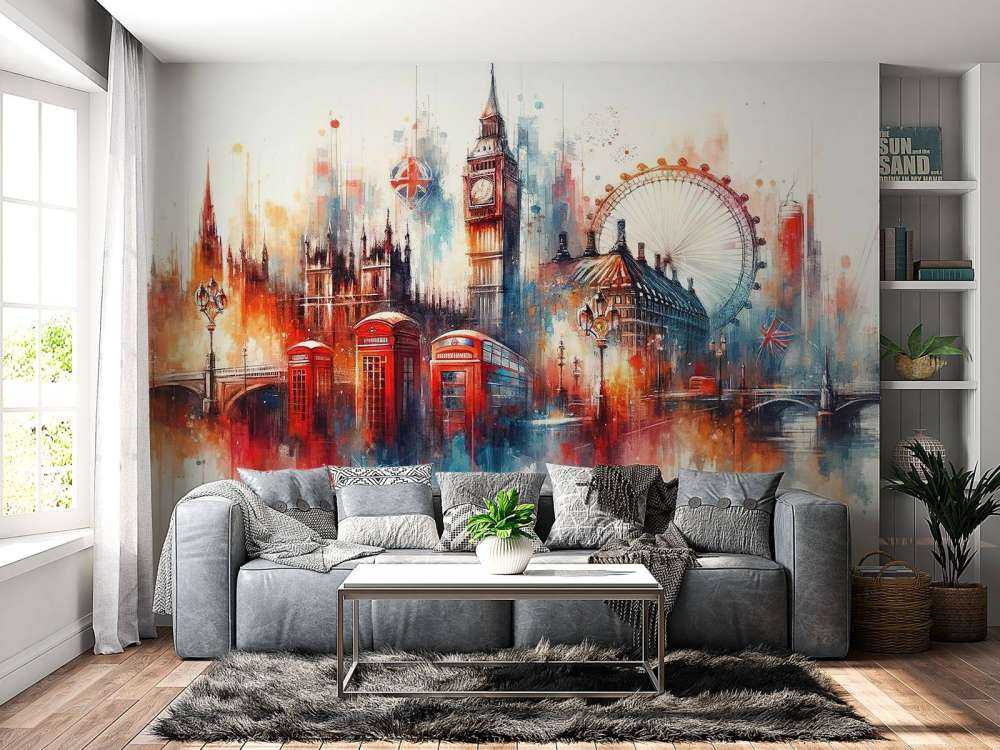 Aquarelle de la ligne d'horizon de Londres