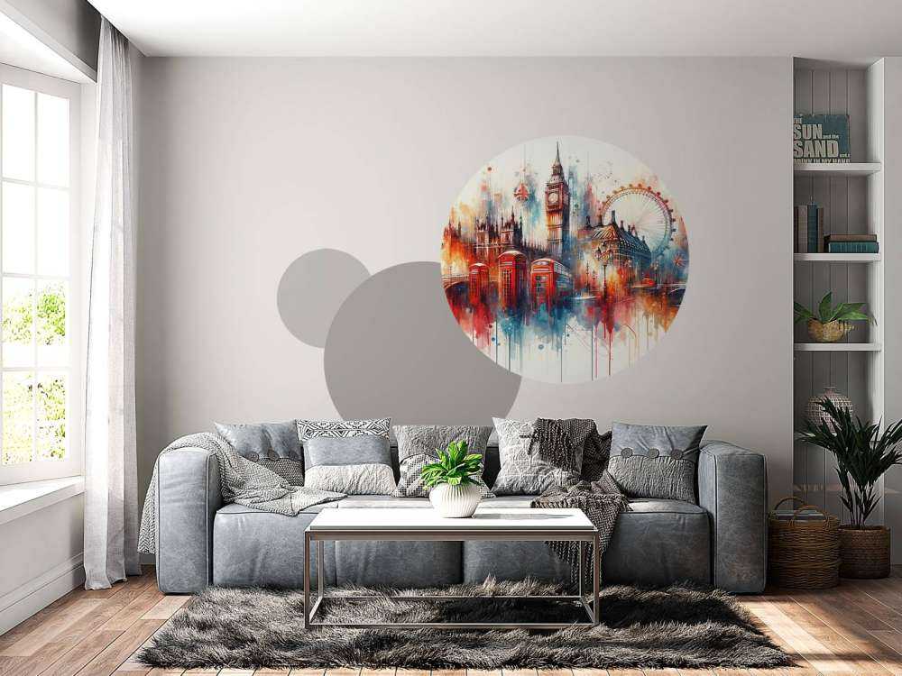 Aquarelle de la ligne d'horizon de Londres