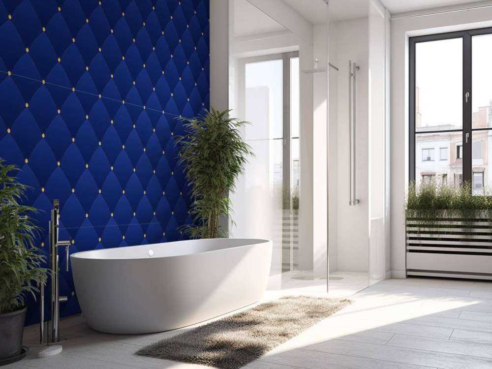 Motif Chesterfield bleu foncé